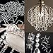 H&D HYALINE & DORA H&D 500Pcs Plated Silver Chandelier Lamp Metal Hanger Pins Crystal Prisms Beads Ball Connectors