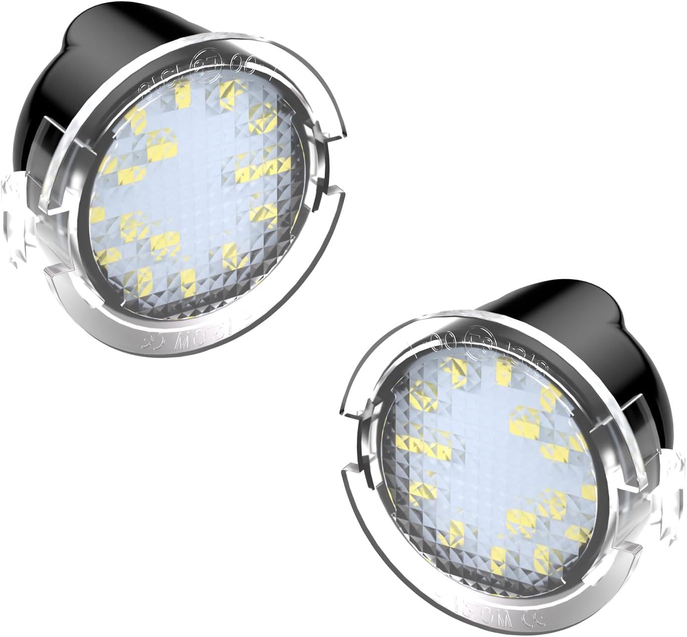 RUXIFEY Side Mirror Puddle Light LED Lamp Compatible with Ford F150 Explorer Edge Expedition Flex Fusion Taurus X, 6000K White, 2-Pieces