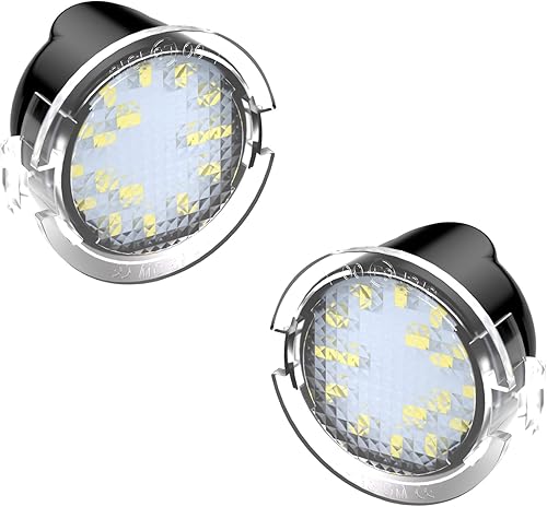 Foco RUXIFEY de advertencia de charcos para espejo retrovisor lateral, con LED, compatible con Ford F150, Explorer, Edge, Expedition, Flex Fusion,