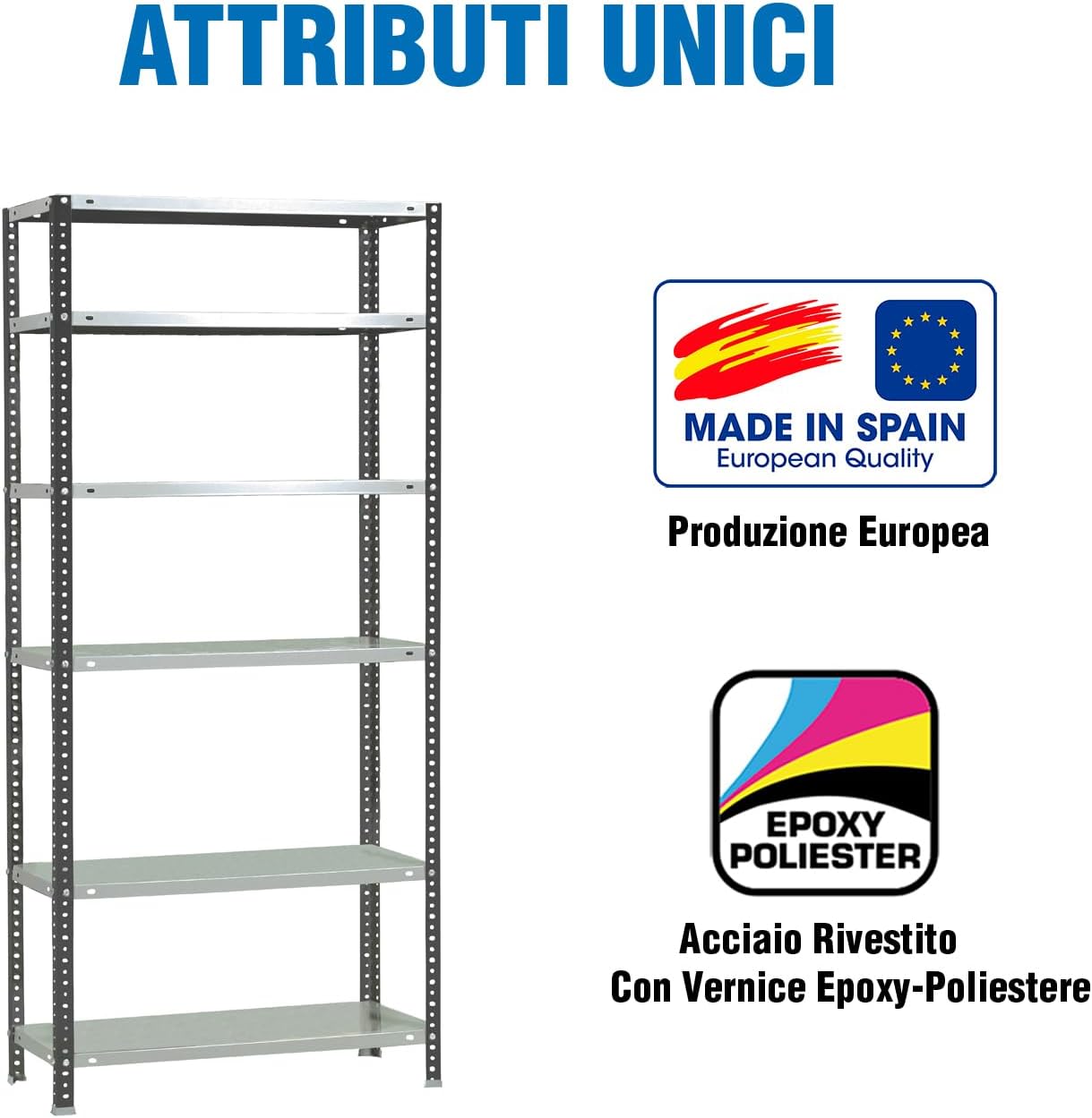 Simonrack Metal Shelf with Comfort 6/300 Anthracite/White Screws