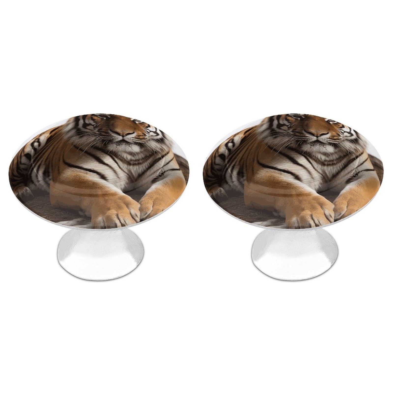 FekiLoot Big Tiger Cabinet Knob Kitchen Drawer Knob Stainless Steel Round Drawer Pulls Modern Cabinet Hardware Vintage Dresser Drawer for Kitchen Bathroom Closet Dresser Cabinets