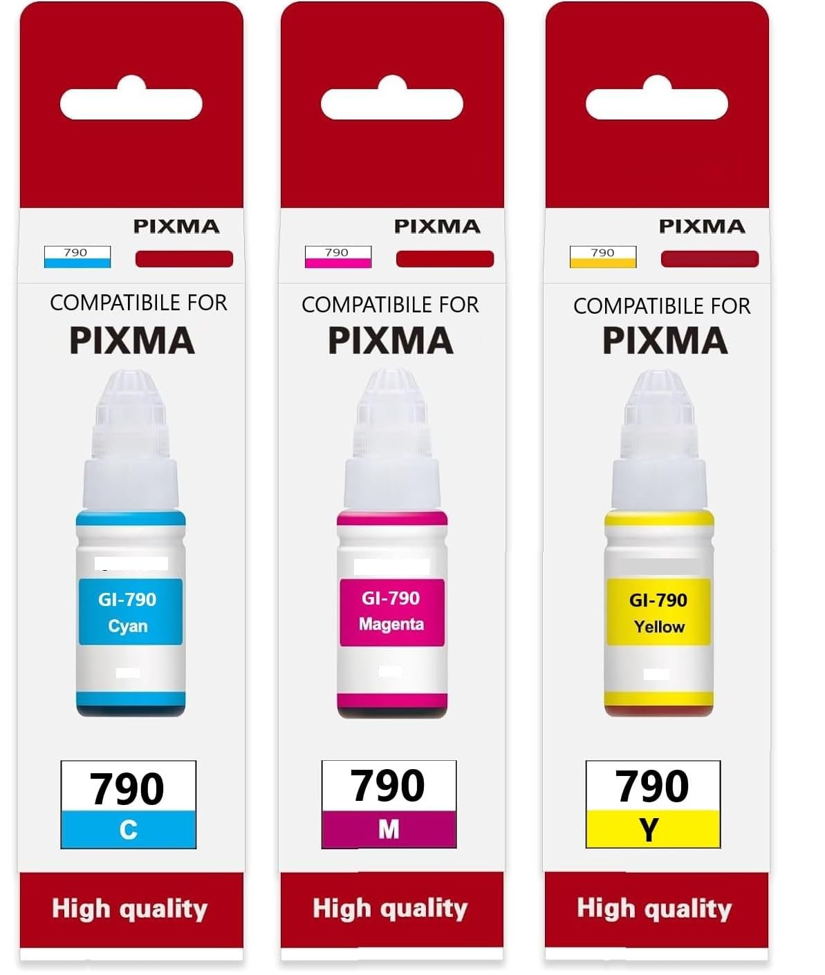 PROINKS GI-790 Multicolor Ink Bottle Compatible Printer for Canon G1010 G2000 G2002 G2010 G2012 G3000 G3010 G3012 G4010 (Cyan/Magenta/Yellow(70ml Each))