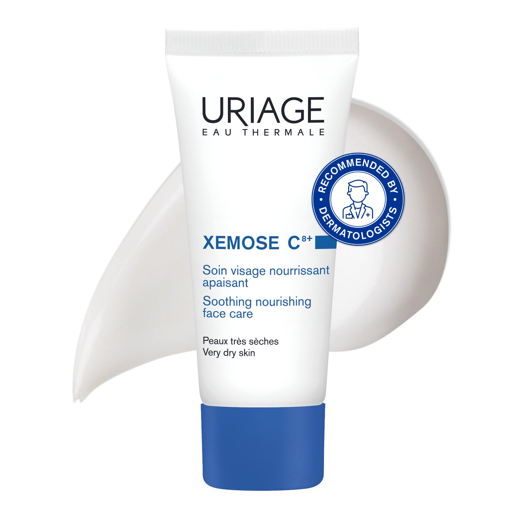 Uriage Xemose Crema Viso Lenitiva Nutriente per Pelle Secca, soggette ad Eczema Atopico con Burro di Karitè 10% - Idratazione 24H, Nutre, Lenisce e Protegge - Non Appiccica, Non Unge - non profumato