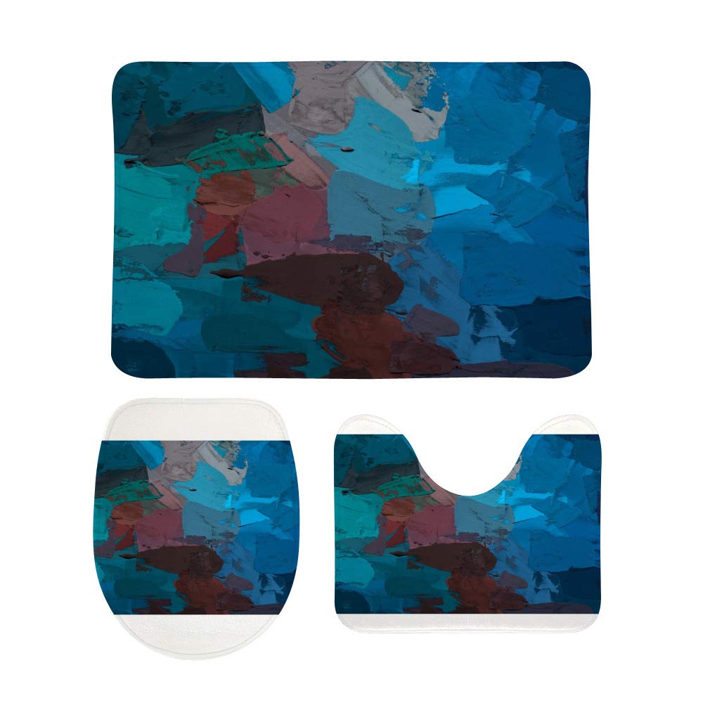 Tapis de salle de bain motif peinture sur toile pour transformer votre espace bien-être
