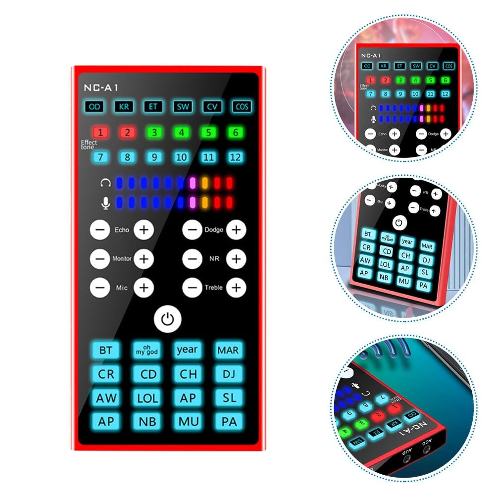 Mesa Mezclas DJ, Modulador Computadora Herramienta de cambio de voz Dispositivo Tarjetas de sonido Transmisión en vivo Mezclador de teléfono móvil