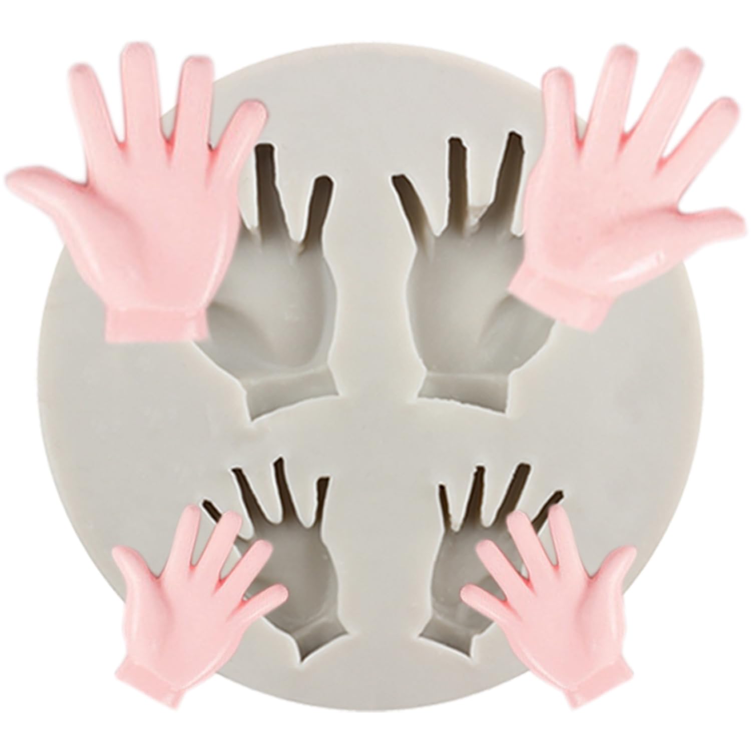 MINFEIDMS Baby Silicone Fondant Molds Baby Hand Silicone Molds For Cake Decorating Cupcake Topper Candy Chocolate Gum Paste Polymer Clay