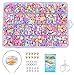 Produktbild TOPWAYS Perlen zum auffädeln Kinder Schmuck,DIY Armband Bunte Perlen Set Freundschaftsarmbänder Halsketten Kunsthandwerks-Set für Mädchen Kinder, 24 Farben (Makrone)
