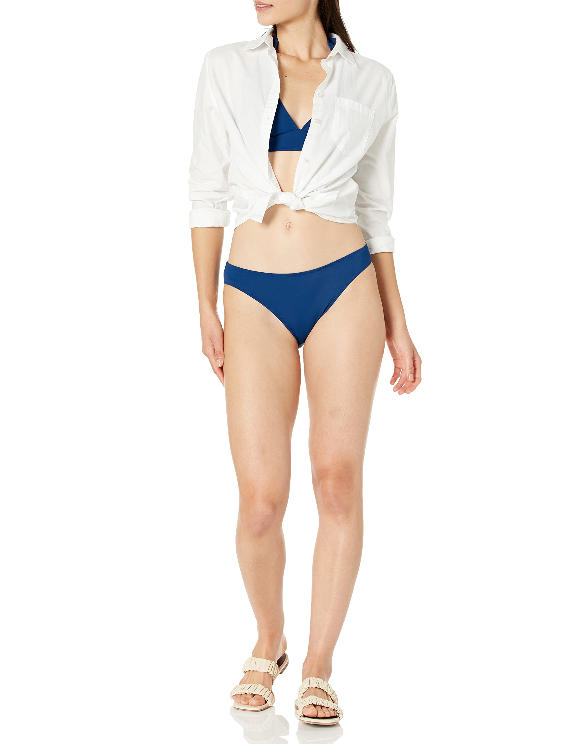 Amazon Essentials Bas de Bikini Classique à Taille Basse et Couvrance Complète Femme