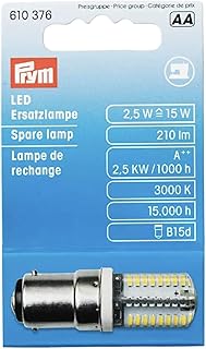 PRYM LED Ersatzlampe für Nähmaschine Bajonett Metall / Transparent, 51 x 15 mm