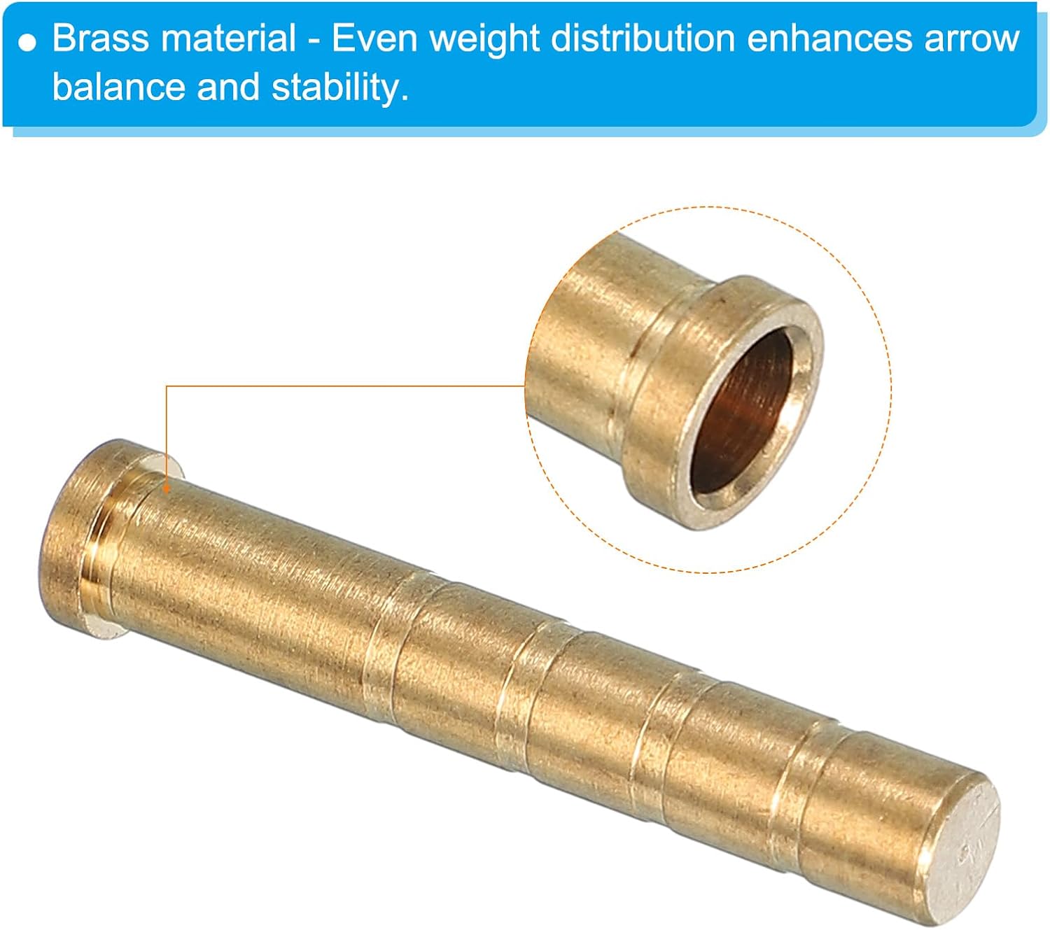 PATIKIL Archery Arrow Brass Insert Insert Screw Copper Brass Arrow for Carbon Arrow