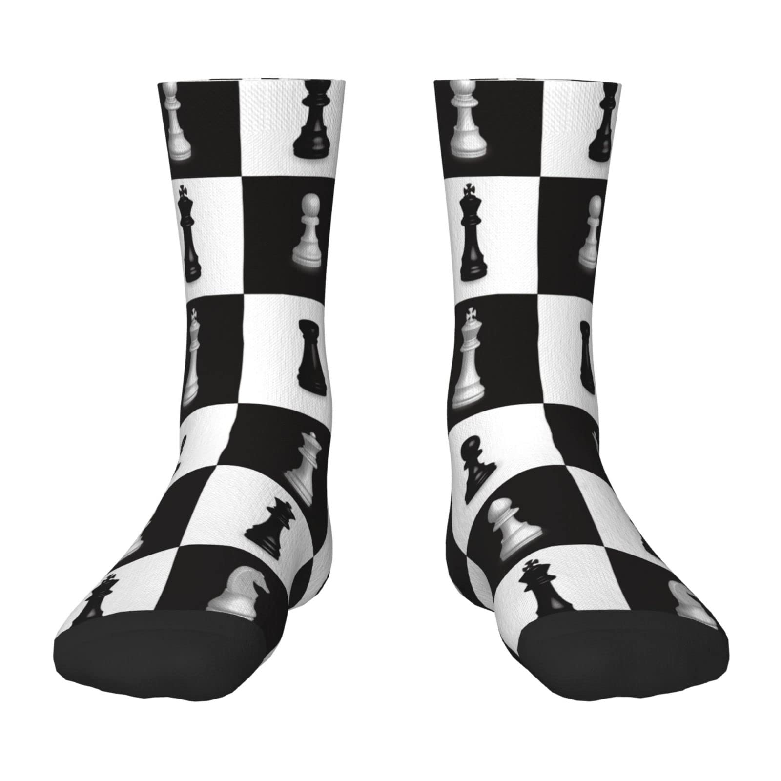 DJNGN Black And White Chess Baby Kids Crew Socks Soft Athletic Socks Toddler Child Non-Slip Slipper Compression Sock