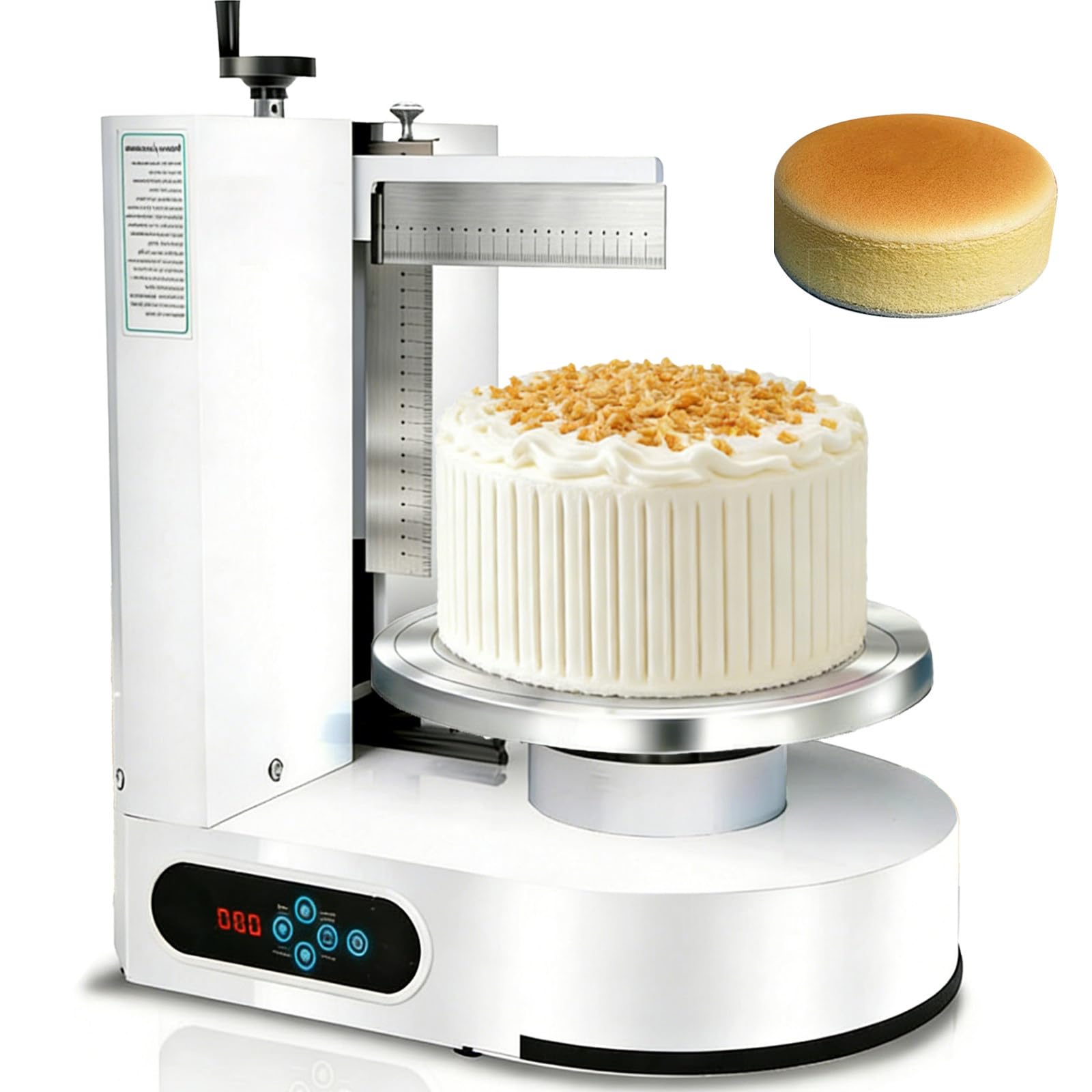 Macchina per Decorare Torte, Spalmatrice Crema per Torte da 10 a 30 cm - Caratteristiche: Velocità Regolabile 60-320 giri/min, Funzionamento Silenzioso e Piattaforma Girevole con Spatola Regolabile