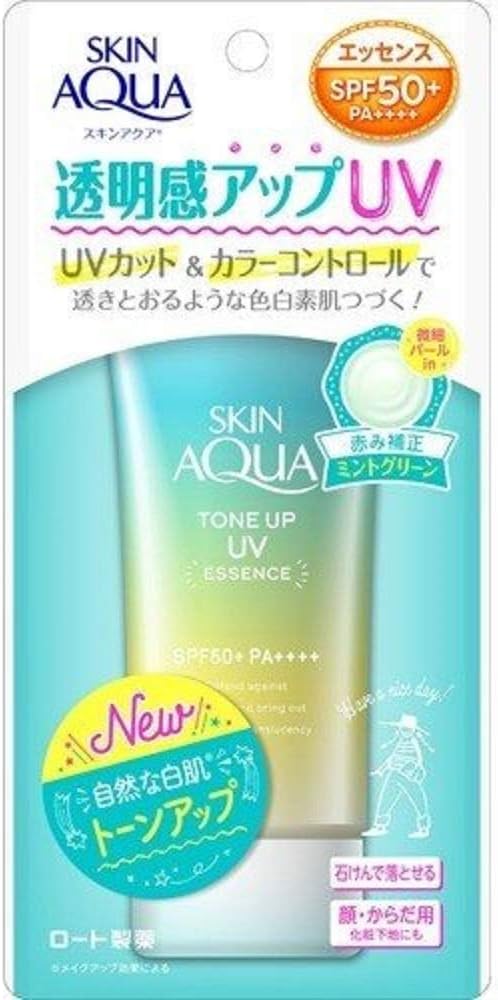 Amazon スキンアクア Skin Aqua 透明感アップ トーンアップ Uv エッセンス 日焼け止め 心ときめくサボンの香り 2 ミントグリーン 80グラム X 1 スキンアクア Skin Aqua ビューティー 通販