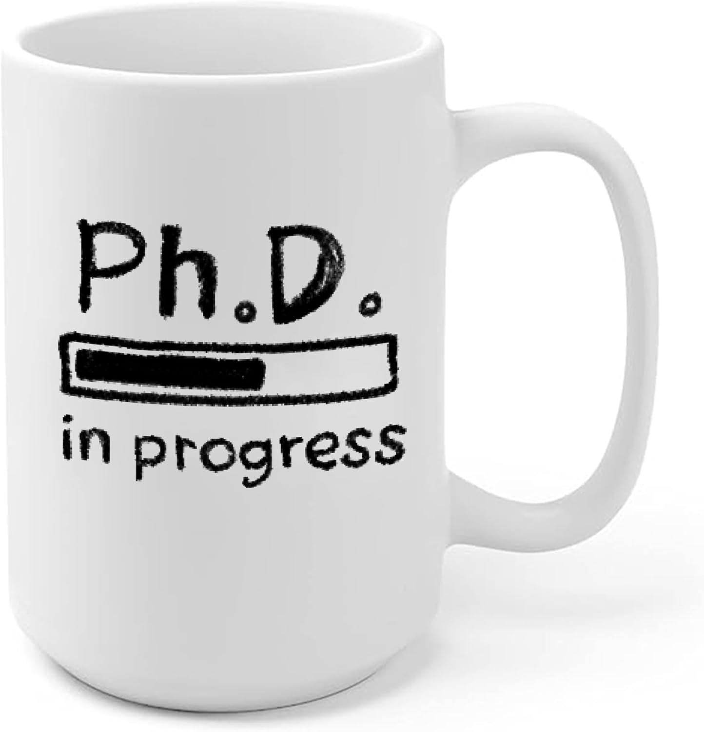 Panvola PhD in Progress Future Dr Doctor Medical Doctorate Student Graduation Gift Ceramic Coffee Mug Novelty Drinkware (15 oz, White)