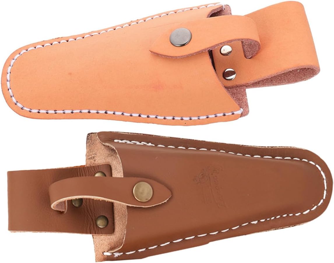 2pcs Cowhide Pruning Shears Knife Cover for Garden Tool