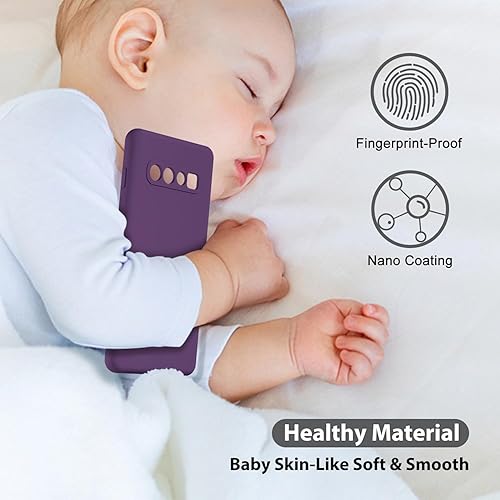 Miniatura 6 de oakxco Funda de silicona líquida diseñada para Samsung Galaxy S10e, bonita funda delgada y delgada de goma suave de poliuretano termoplástico (TPU)