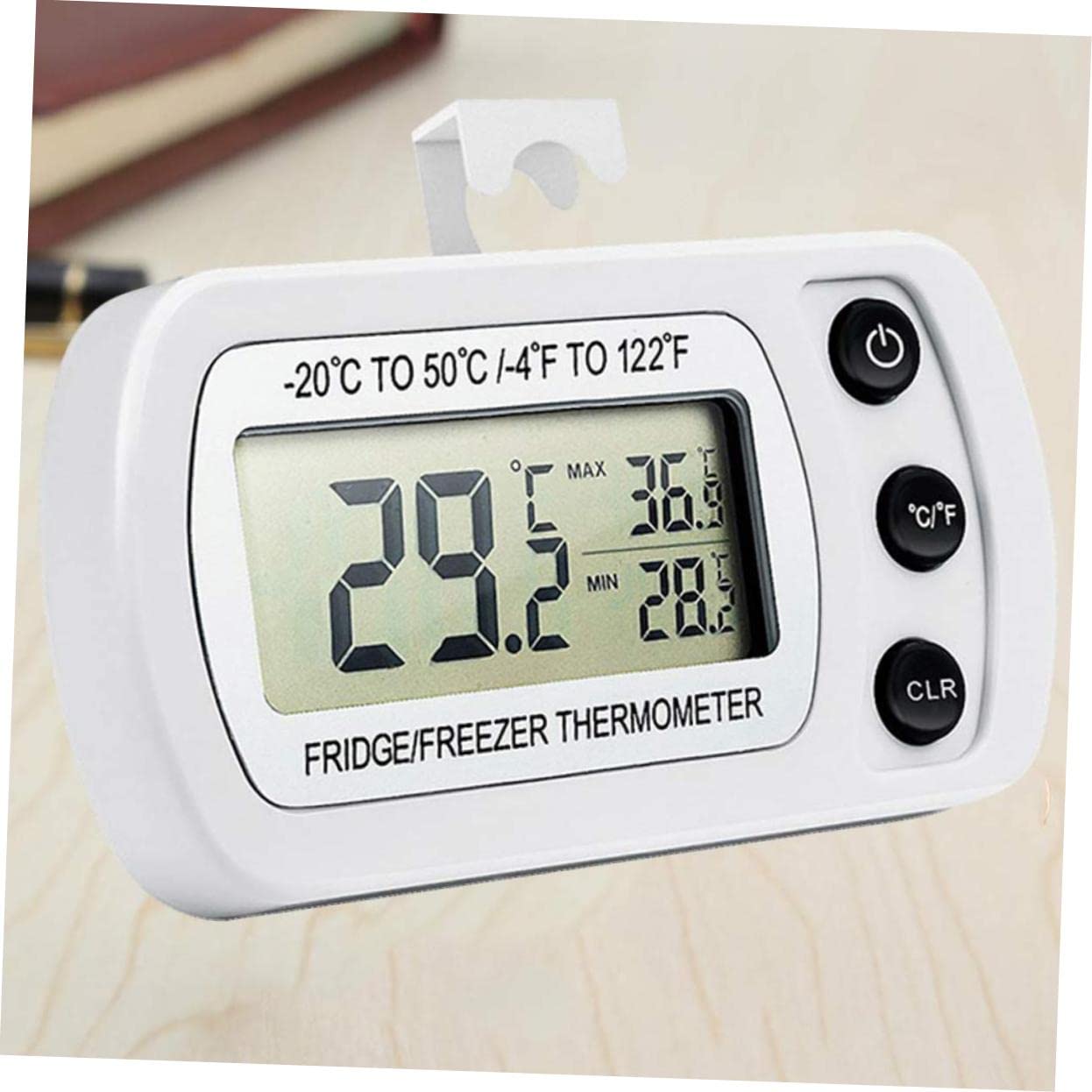 PRETYZOOM 6 Pezzi Dispositivo Di Raffreddamento Temperatura Monitor Temperatura Wireless Max Min Funzione Di Registrazione Digitale Congelatore Allarme Termometro