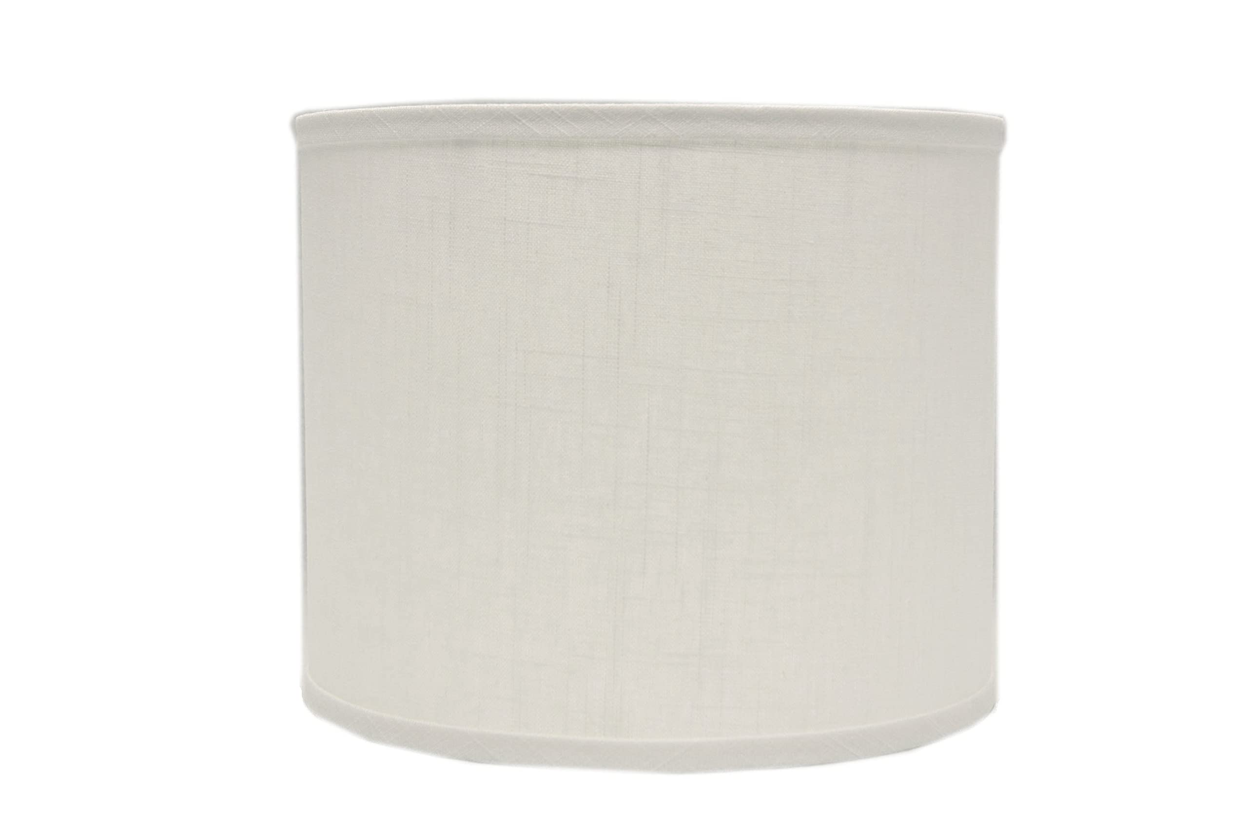 AHS Lighting SD1470-18WD Ivory Linen Drum Lamp Shade with Washer, 18"