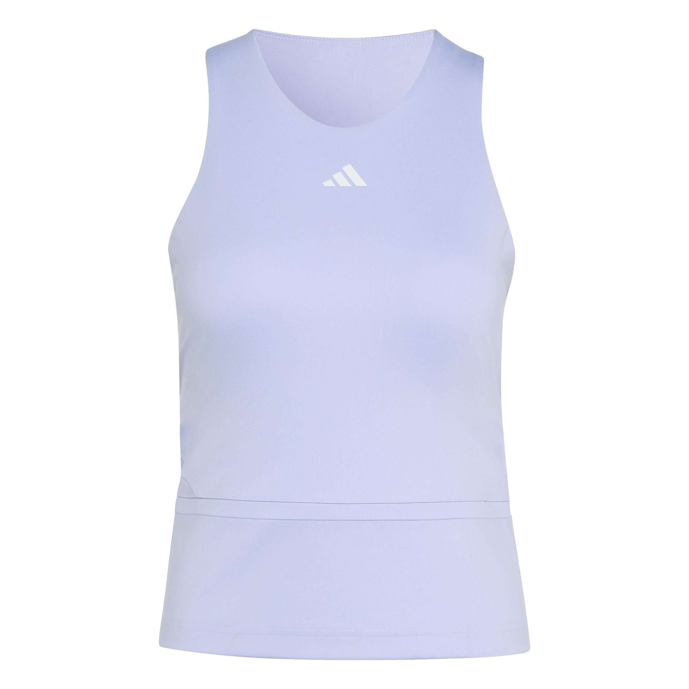 adidas Women's Tennis Climacool Y-Tank Mid Length Shirt, Violet Tone/White, XL