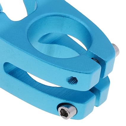 OFKLADE Durable 31.8mm Hollowed Short Handlebar Short Bar Aluminium Bike Stems Blue