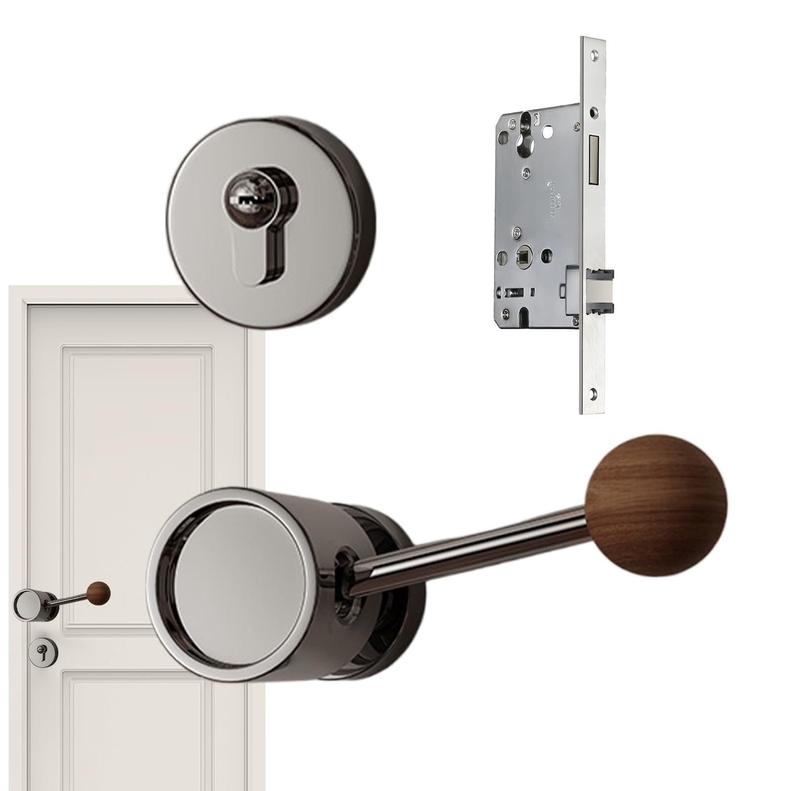 Poignée de porte sécurité pour entrée intérieure et sécurité de chambre réversible gauche droite
