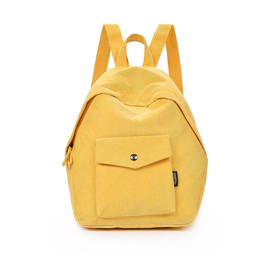 Joyfeel 1pc Backpack Fashion Small Pocket Corduroy Shoulder Bags