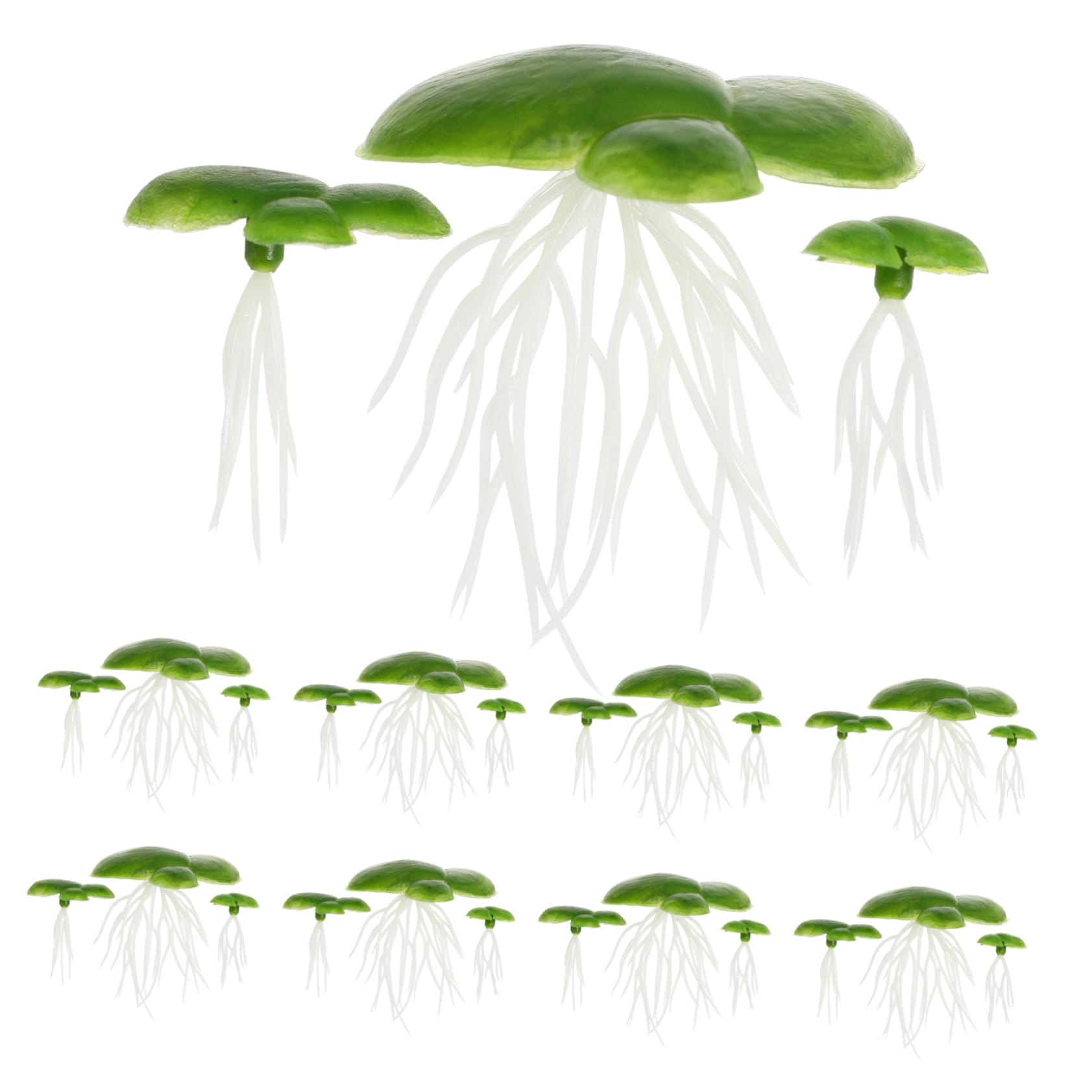 Artificial Duckweed - 36 Pieces Floating Aquarium Plants - Duckweed Decor for Fish Tanks Imitation Green Water Plants Plastic Swimming Plants Pond Artificial