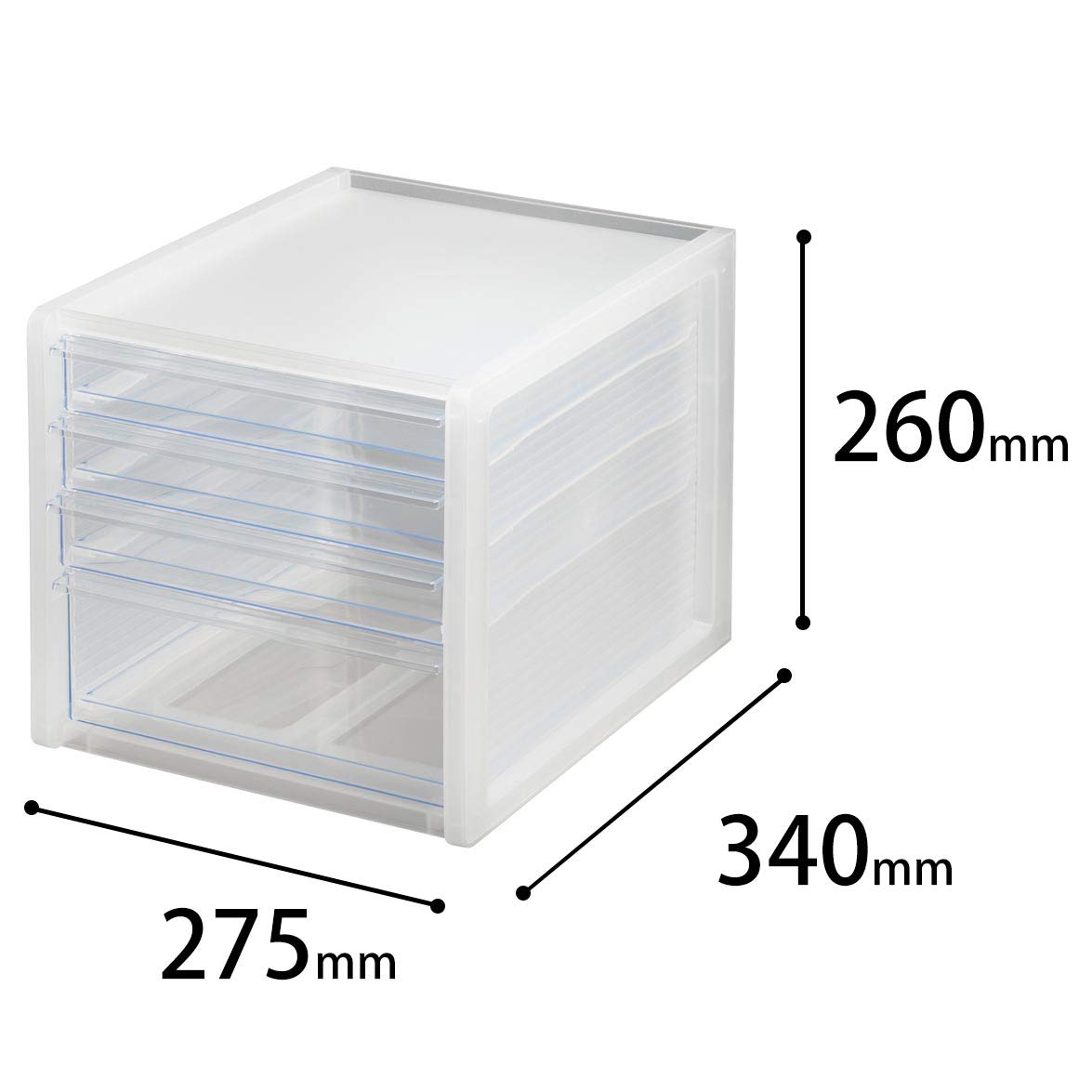 so-fisu A4 Letter Tray Shallow 3 Deep 1 Tier