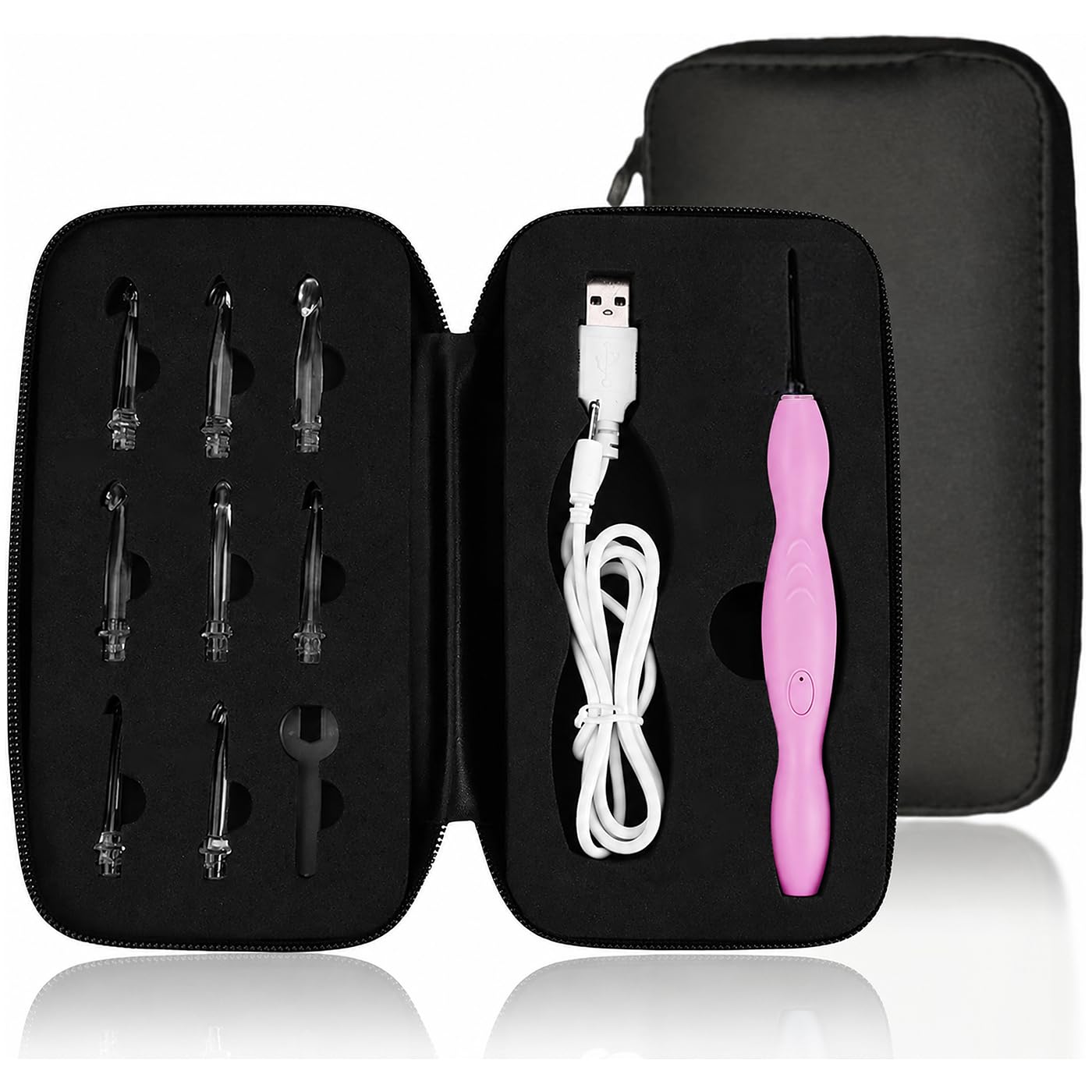 PCS - Set LED Crochet Lumineux Crochets USB Rechargeable avec Bonus Couture Accessoires AIGUILLE A TRICOTER SIE6 - Beaux-Arts et Loisirs créatifs