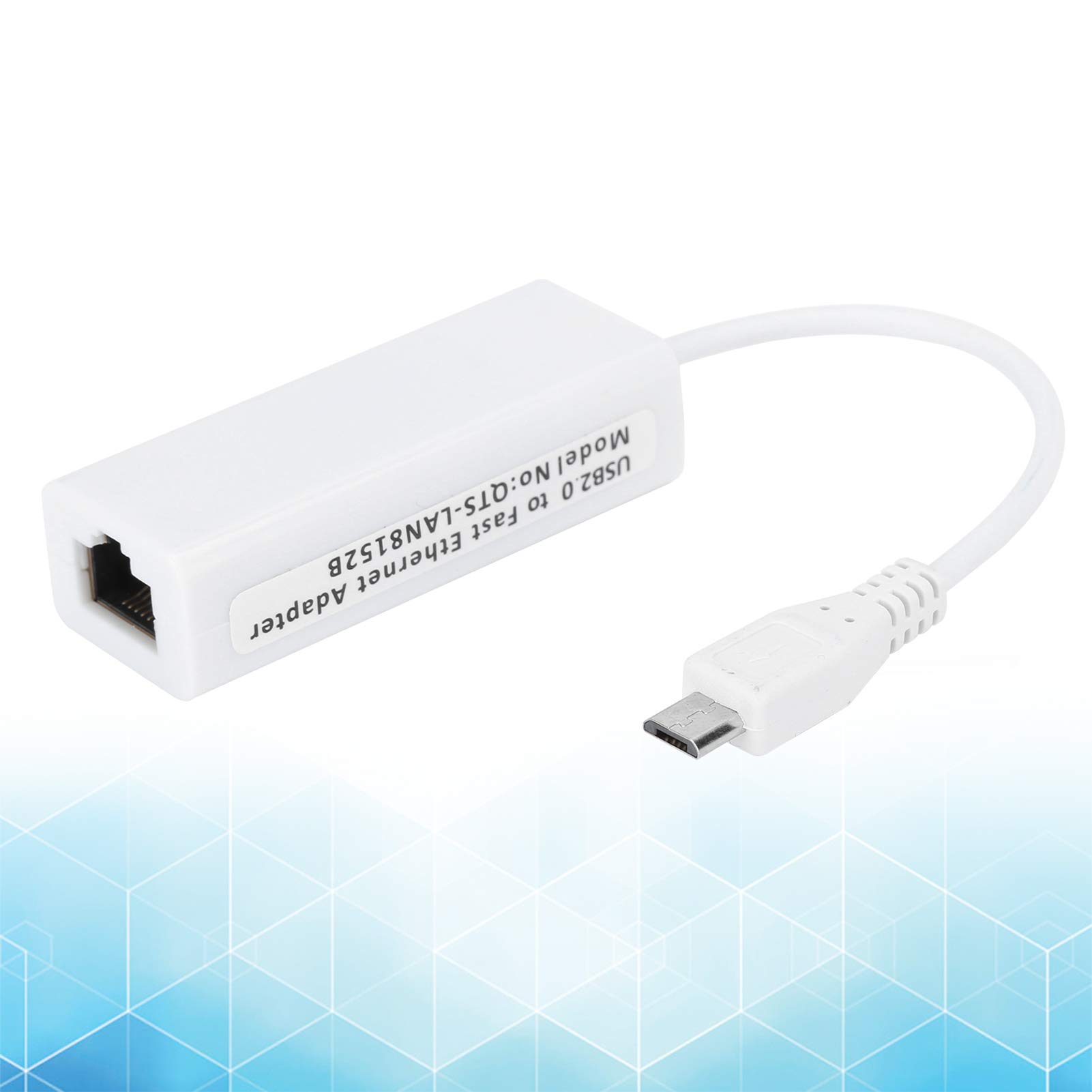 Network Card Adapter, Micro USB to RJ45 Ethernet Network Card Compatible with 1.3/W Motherboard