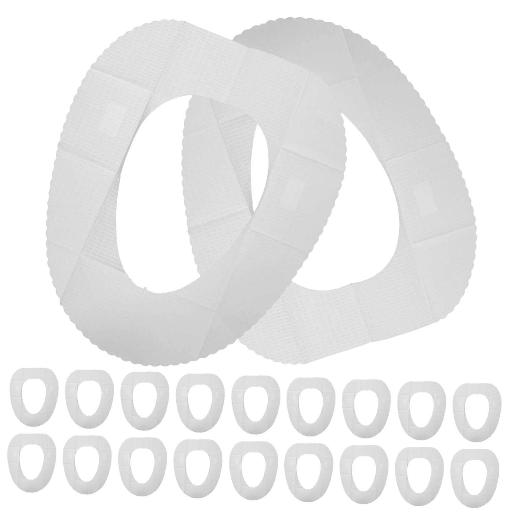 BEBEMOKO Toilet Seat Mat Set of 20 Disposable Double Layer Waterproof Cover Cushion Pad for Home Office Hotel Shop Sanitary Pad