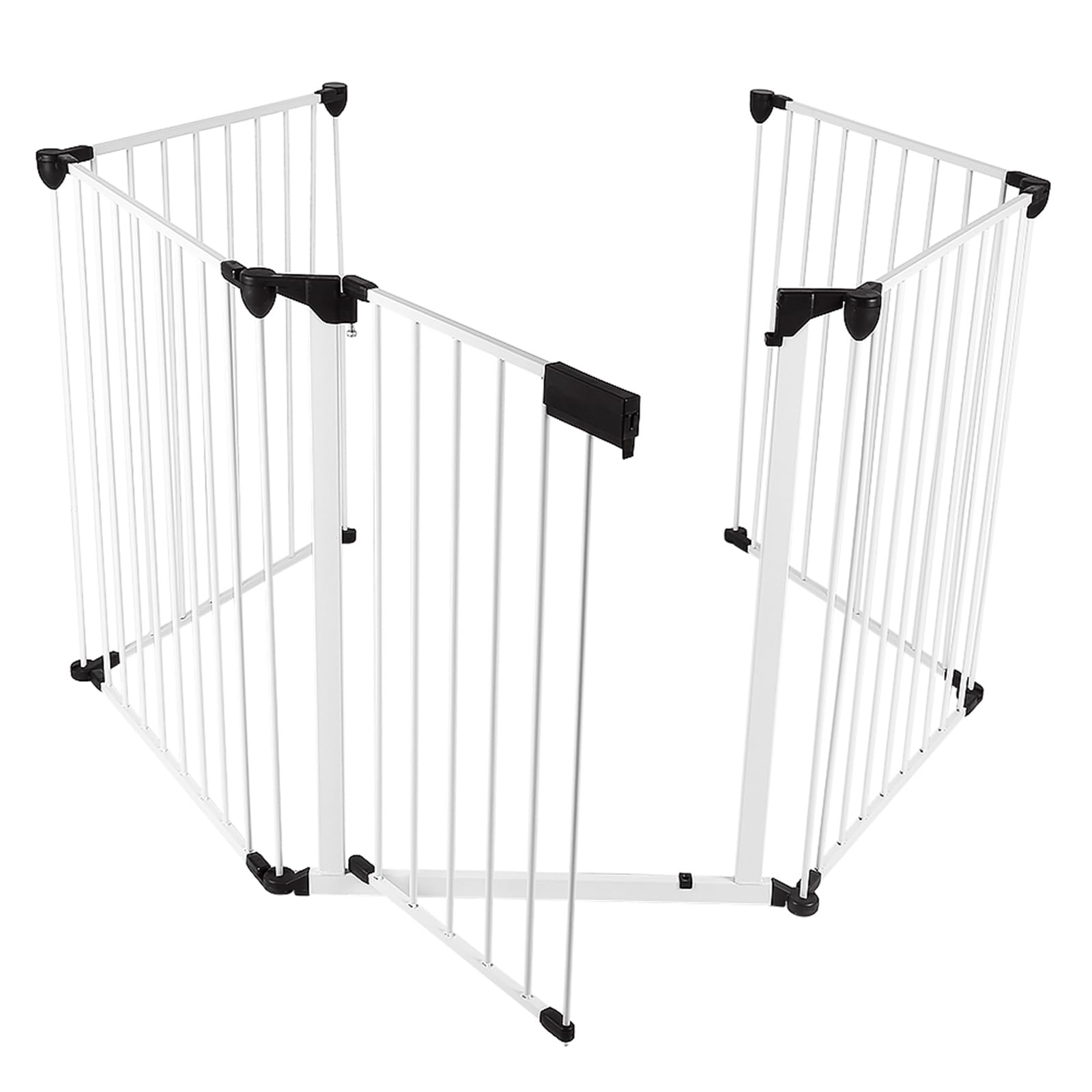 Homewell Barriera di sicurezza per bambini, Recinzione di sicurezza pieghevole per bambini, Barriera di protezione in 5 pezzi per scale, cucina, camino