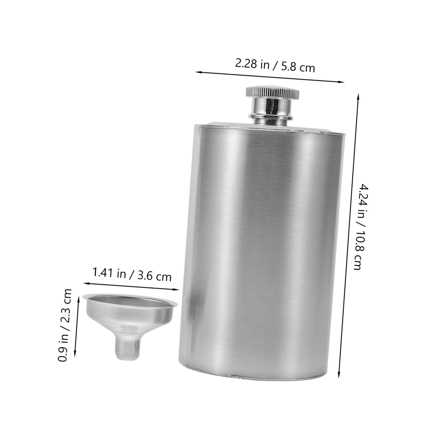 GLEAVI Stainless Steel Portable Wine Flask with Funnel Lightweight Cylinder Design for Outdoor Activities for Men for Camping Hiking and Gifting