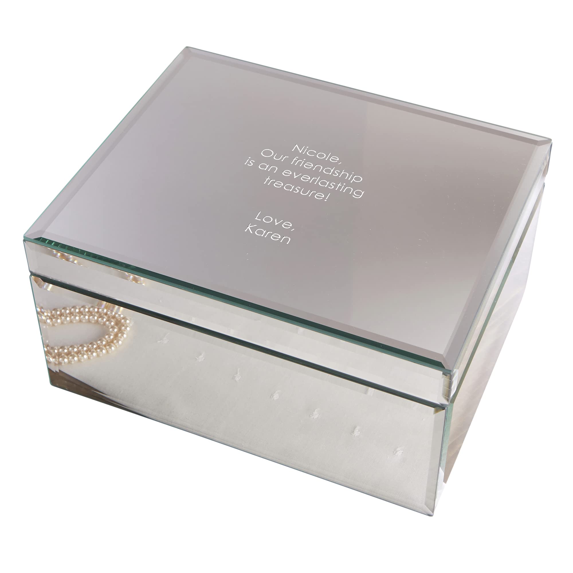 Personalization Universe Write Your Own Engraved Mirrored Jewelry Box - Large