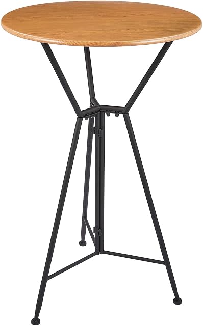 VONLUCE Bar Table for Home Pub Bistro, Cocktail Bar Dining Table for Kitchen Restaurant Patio More, High Table with Round Table Top 1m Counter Height Table Frame, Garden Bar Table, Brown