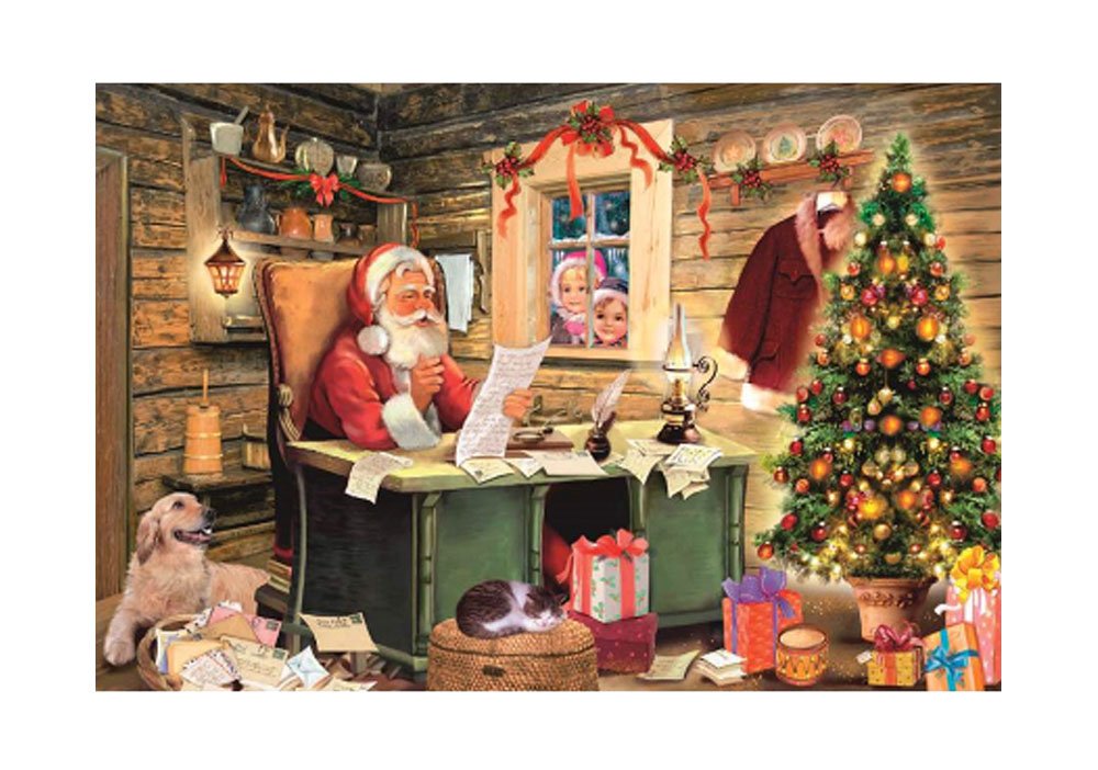 Alexander Taron 10442 Korsch Advent - Woodworking Santa at His Desk