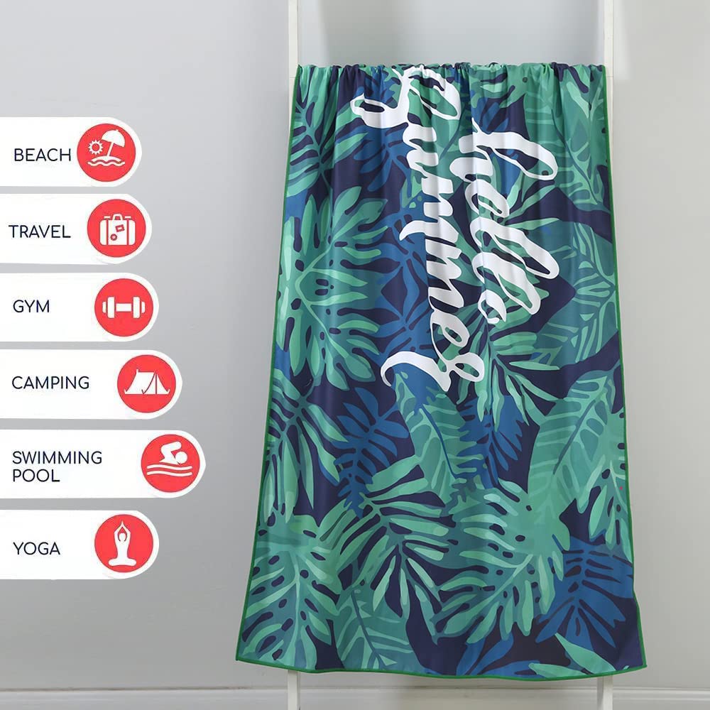 Telo Da Spiaggia In Microfibra 160x80 Cm - Leggero, Anti-Sabbia, Con Borsa, Per Sport E Viaggi - Foto 11