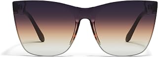 Womens Sunglasses, Cat Eye Lenses with UV Protection (Come Thru, Black)