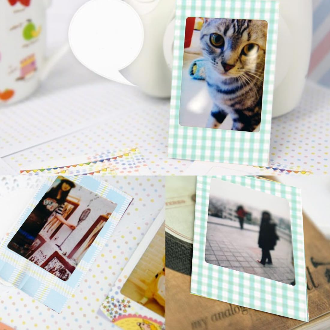 20 Pz Set di Adesivi Colorati per Pellicole Instax Mini 7S/8/25/50S/90 Fotocamera Istantanea (B)