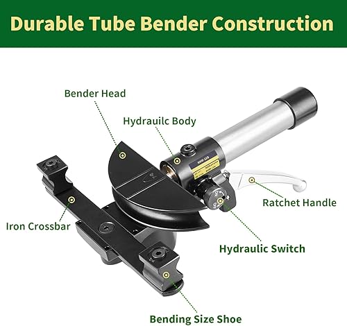 Miniatura 2 de Super Stars Kit de doblador de tubos hidráulicos de 14 a 78 pulgadas - Dobladora de tubos de cobre HVAC con 7 troqueles de aluminio - Herramienta de