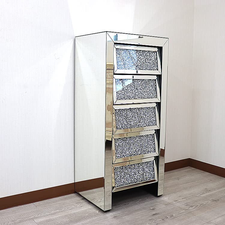 Amazon｜ジュエルキャビネット 5段チェスト ディスプレイスタンド 引出