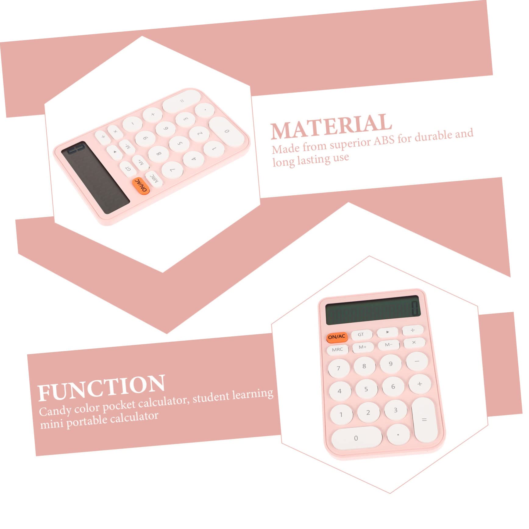 3pezzi Calcolatrice Tascabile Colori Pastello Per Scuola e Ufficio Funzionale e Pratica Calcolatrice Elettronica Per Studenti Risparmio Energetico Facile Da Usare