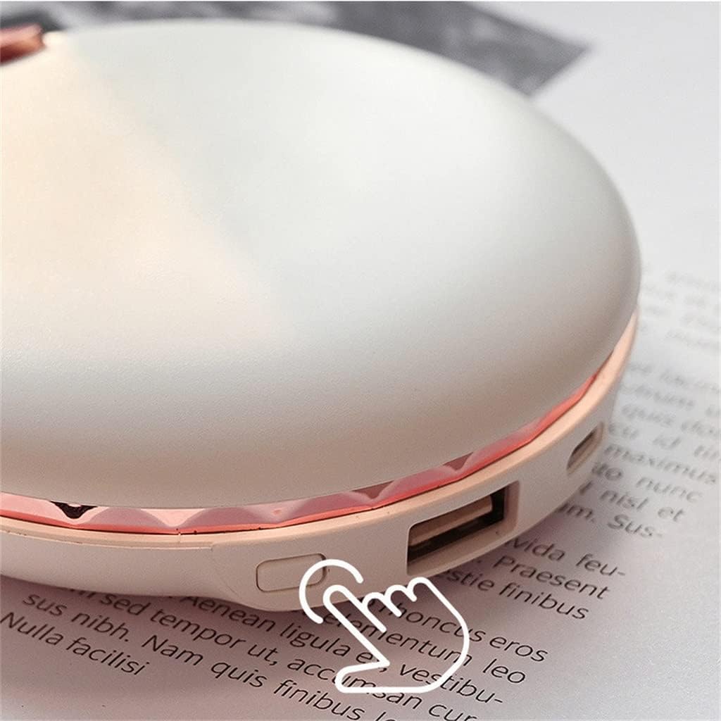 Portable Mini Makeup LED Magnifying Round Sided Power Bank Rotating image 5