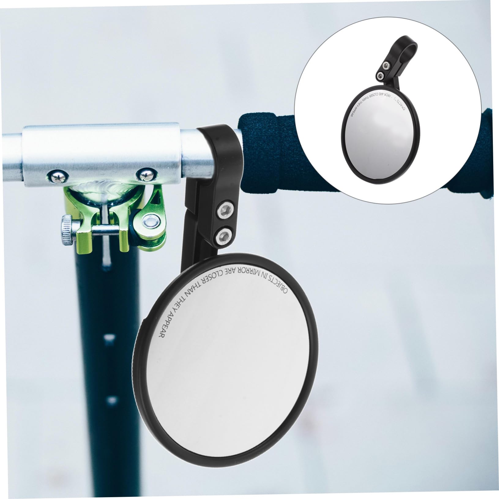 WOONEKY 2 pièces Rétroviseur Réglable pour Guidon Installation Facile Miroir Compact et Compatible Route et Sécurité Renforcée