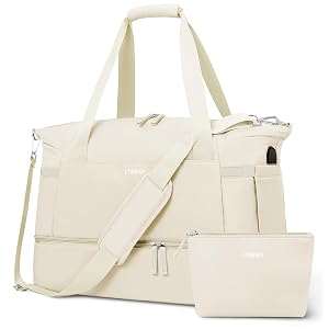 ETRONIK Gym Bag for Women Personal Item Travel Bag with Shoes Compartment Weekender Overnight Duffel Bag with Wet