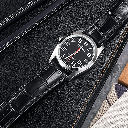 Lederen horlogeband, Alligator Embossed vervangende band voor mannen of vrouwen keuze van 16mm 18mm 20mm 22mm met zilverkleurige gesp - Afbeelding 3