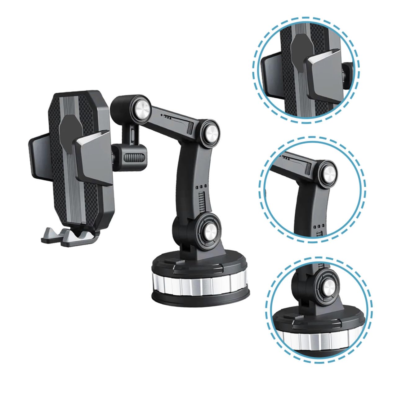 Alipis Supporto per Cellulare Auto Ventosa Ultra Potente, Materiale Abs Resistente e Stabile, per Navigazione e Uso Durante la Guida
