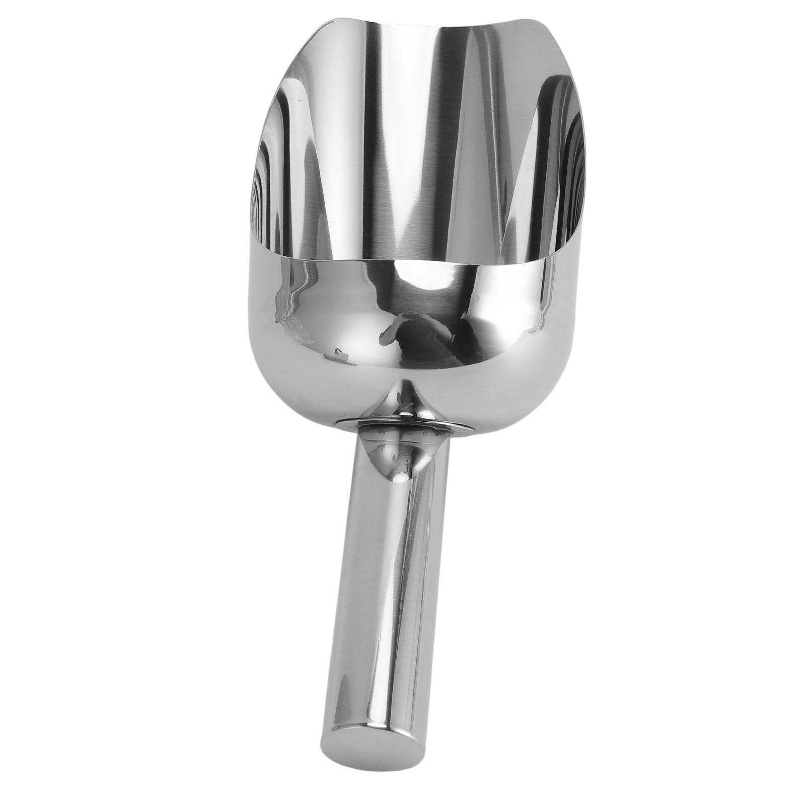 Cuillère à glace en acier inoxydable de grande capacité, cuillère à riz semi-circulaire polie pour fête en plein air à la maison