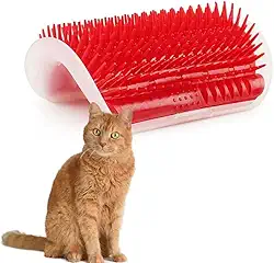 Escova de Canto de Parede para Gato Pet Brinquedo Rasqueadeira Massageador Interativo com Catnip Erva de Gato