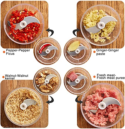 Electric Garlic Chopper,Cordless Mini Chopper With Usb Rechargeable,304 Stainless Steel Blade,250Ml Portable Electric Mini Food Chopper For Garlic,Ginger,Onion,White #TOP3